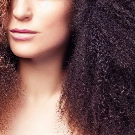 Woman with curly hair