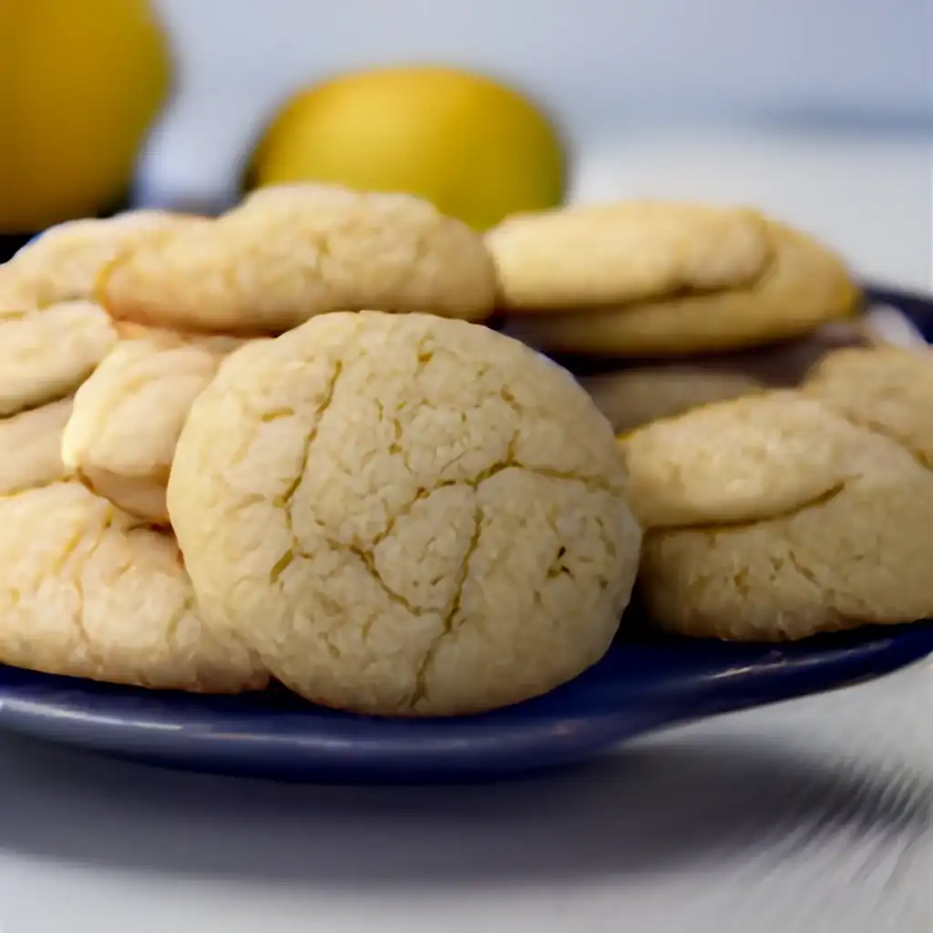 Lemon Cake Mix Cookies presented