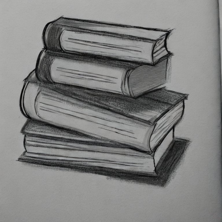 A sketch of a plie of books