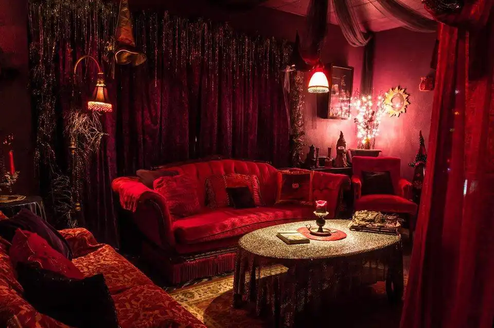 Dark Red Living Room