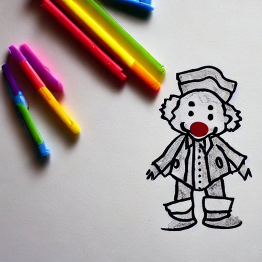 Clown drawing