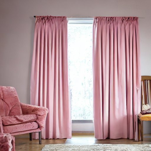 light pink curtains