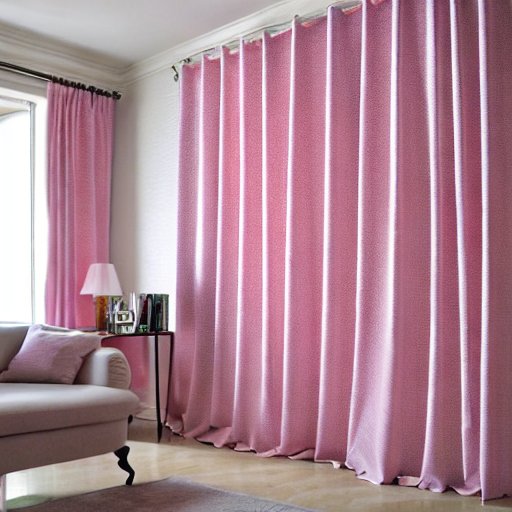 light pink curtains