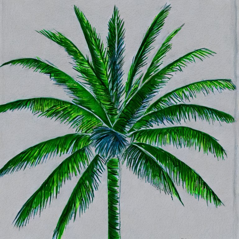 A palm tree drawing