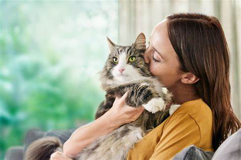 Owner with cat