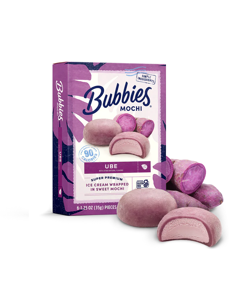 Ube Purple Yam Bubbies Mochi Ice Cream Product Card Box