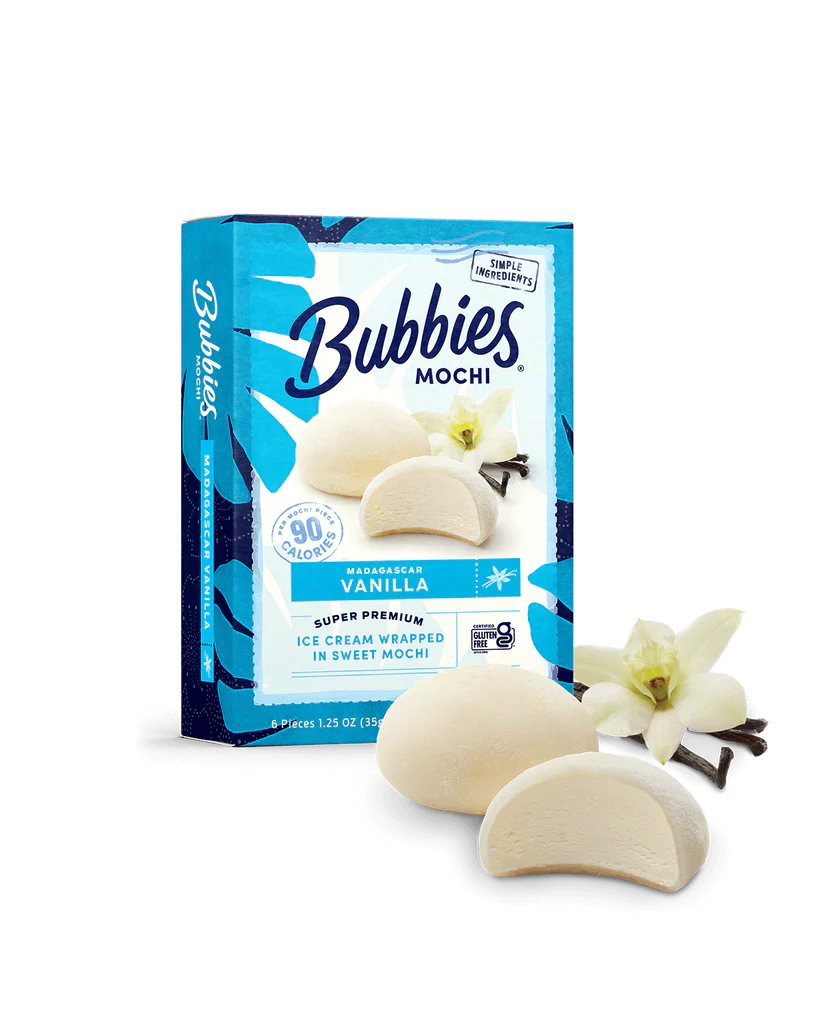 Madagascar Vanilla Bubbies Mochi Ice Cream Product Card Box