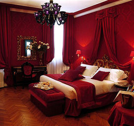 Dark Red Bedroom
